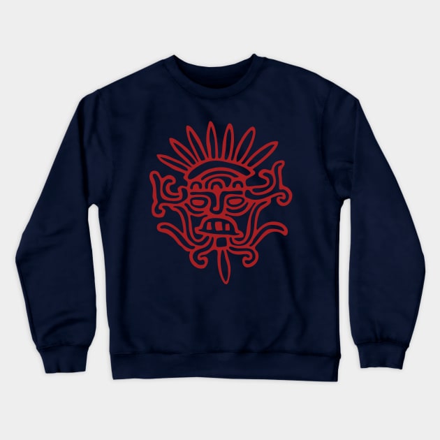 Aztec Warrior Azteca Culture Kukulkan Mask Crewneck Sweatshirt by XOZ